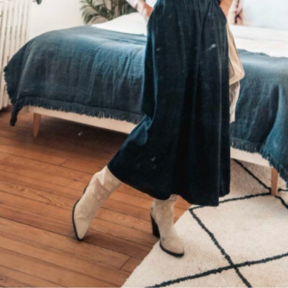 Grungemama Pull On Suede Pointy Toe Mid Calf Western Boots, Sz EU 39 - Picture 2 of 15